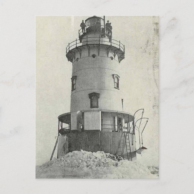 Postal Faro del borde del puerto de Stamford (Anverso)