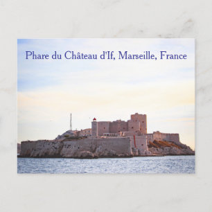 Postal Faro del Castillo de If, Marsella, Francia, Tarjet