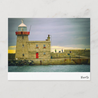 Postal Faro del pintoresco puerto de Howth, Irlanda - Vin