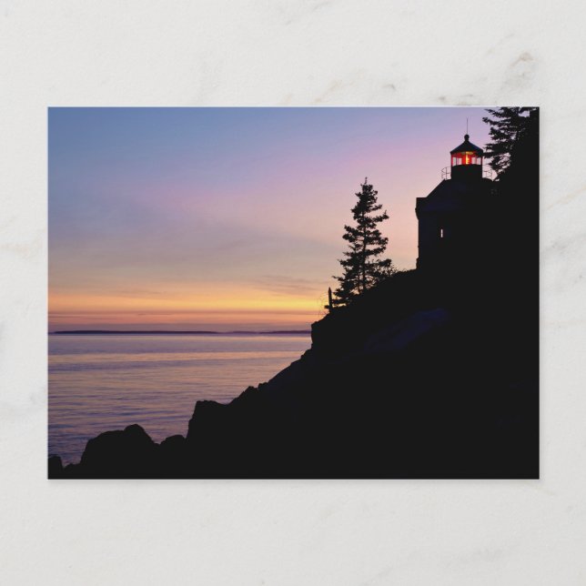 Postal Faro del puerto de Bass en la isla del desierto de (Anverso)