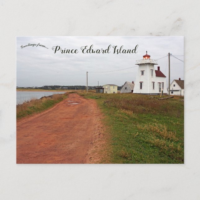 Postal Faro del puerto del norte de Rusia PEI (Anverso)