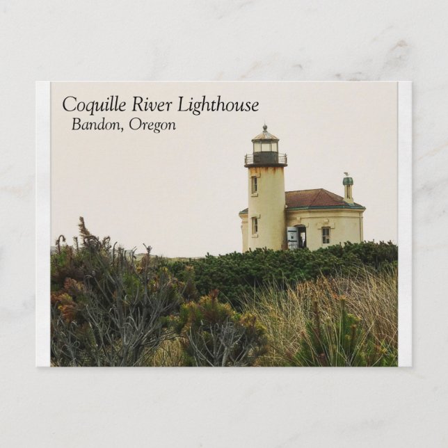 Postal Faro del río Coquille, OR (Anverso)
