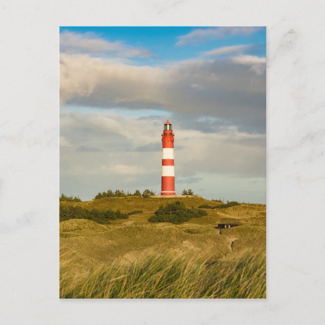 Postal Faro en Amrum, isla del Mar del Norte (Anverso)