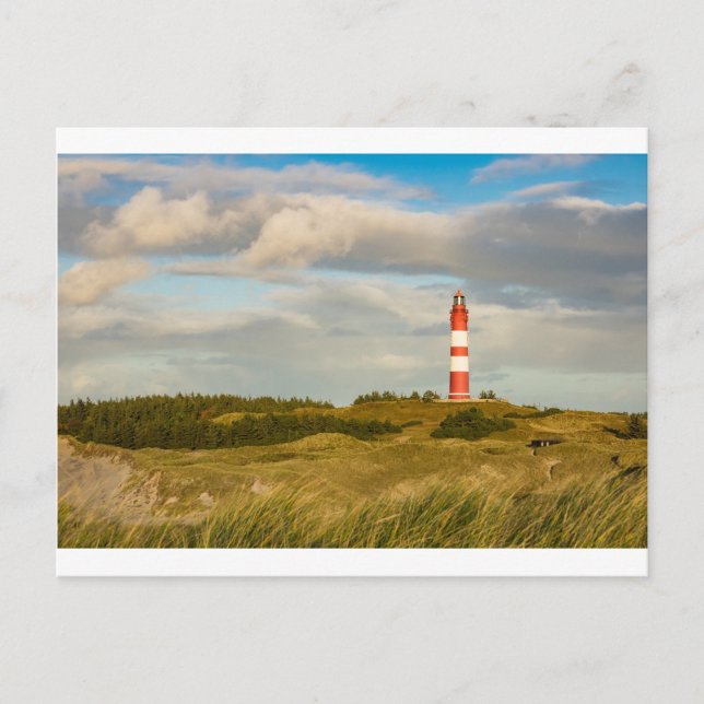 Postal Faro en Amrum, isla del Mar del Norte (Anverso)