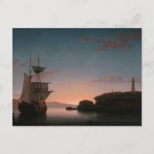 Postal Faro en Camden, Maine por Fitz Henry Lane