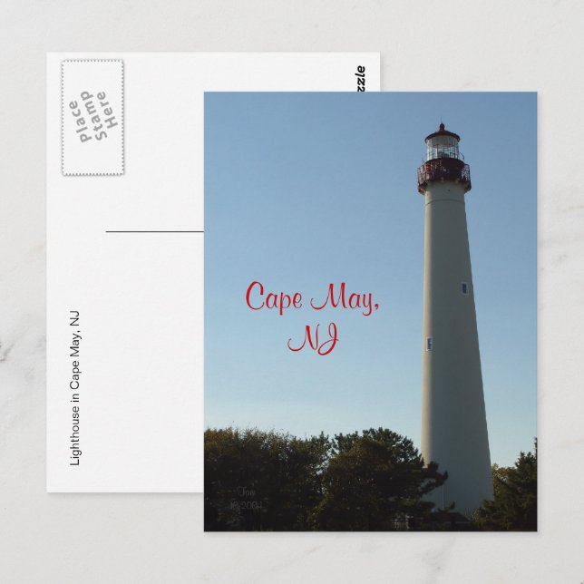 Postal Faro en Cape May, NJ (Anverso / Reverso)
