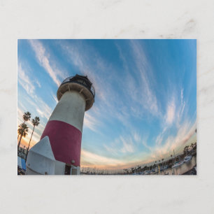 Postal Faro en el puerto de Oceanside