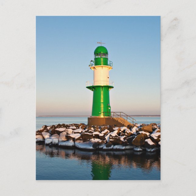 Postal Faro en la costa del Mar Báltico (Anverso)