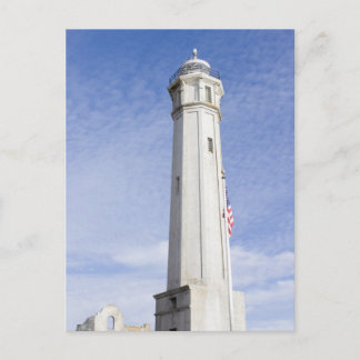Postal Faro en la isla de Alcatraz