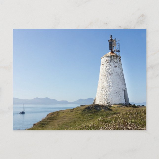 Postal Faro en la isla de Llanddwyn, Anglesey, Gales (Anverso)
