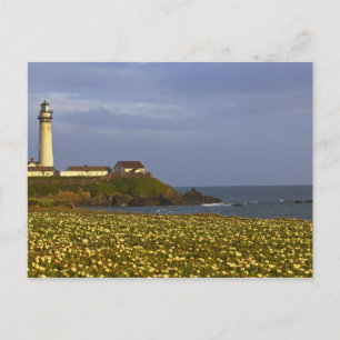 Postal Faro en la playa estatal Pigeon Point en San