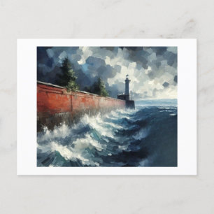 Postal Faro en la próxima tormenta,