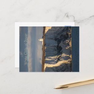 Postal Faro en los acantilados blancos de Dover, Inglater