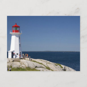 Postal Faro en Peggy's Cove, Nueva Escocia, Canadá.