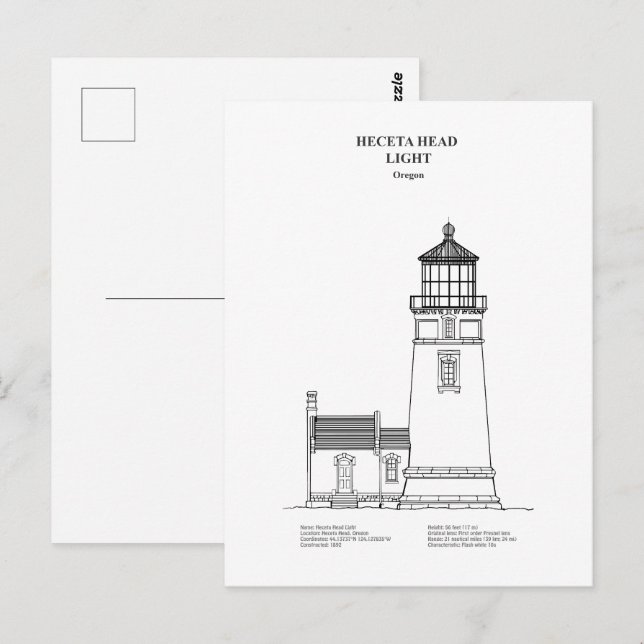 Postal Faro Heceta Head - Oregon - BD (Anverso / Reverso)