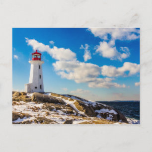 Postal Faro   Invierno En Peggy'S Cove, Nueva Escocia