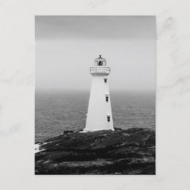 Postal Faro Minimalista blanco negro