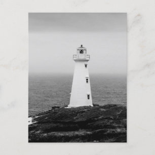 Postal Faro Minimalista blanco negro