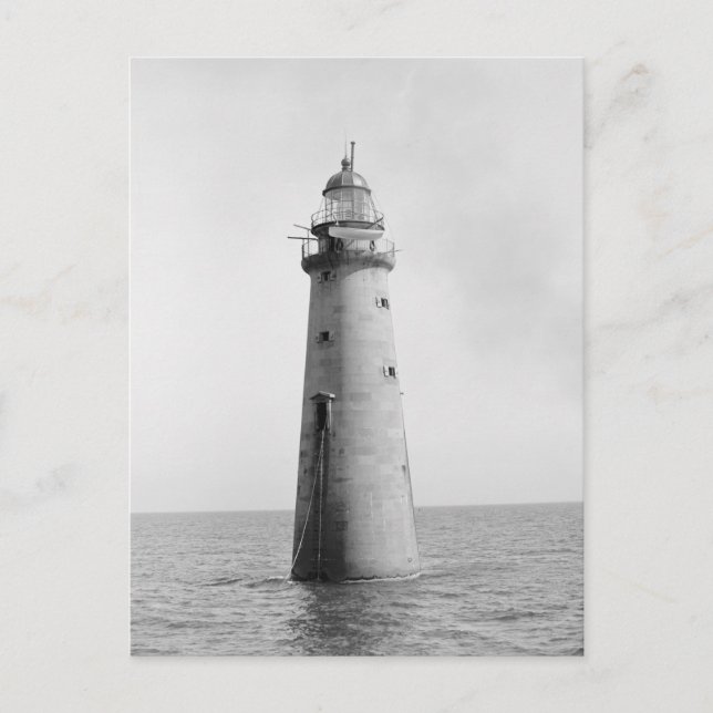 Postal Faro Minot's Ledge, 1880 (Anverso)
