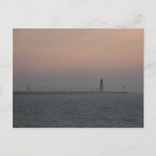 Postal Faro Misty Lake Michigan (Anverso)