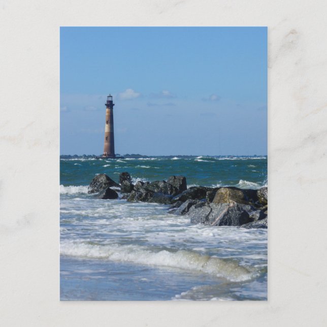 Postal Faro Morris Folly Beach (Anverso)