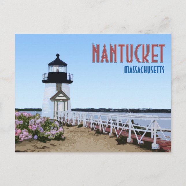 Postal Faro Nantucket Brant Point Massachusetts (Anverso)
