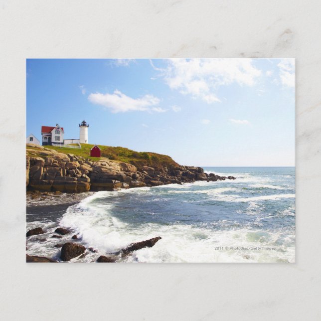Postal Faro "Nubble" de Cabo Neddick en Maine (Anverso)