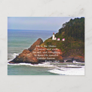 Postal Faro Ocean Sea Christian Creations