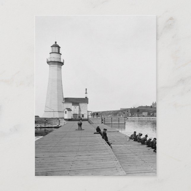 Postal Faro Oswego Harbour West Pierhead (Anverso)