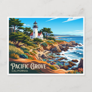 Postal Faro Point Pinos Pacific Grove California