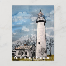 Postal Faro Pointe aux Barques puerto esperanza michigan