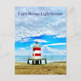 Postal Faro Rosso Lighthouse Red Italy Postcard