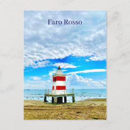 Postal Faro Rosso Red Lighthouse Italy Postcard