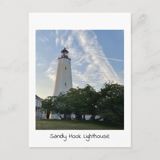 Postal Faro Sandy Hook (Anverso)