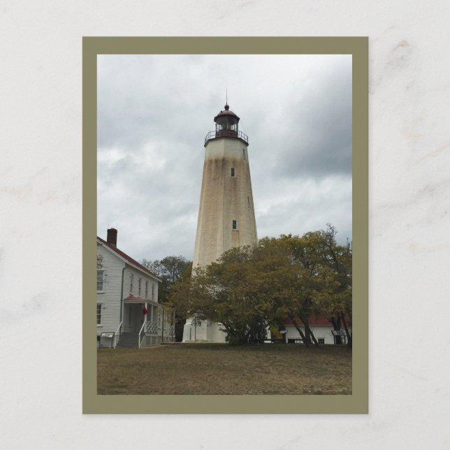 Postal Faro Sandy Hook (Anverso)