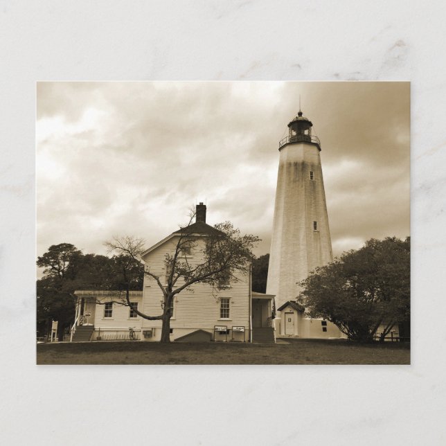 Postal Faro Sandy Hook (Anverso)