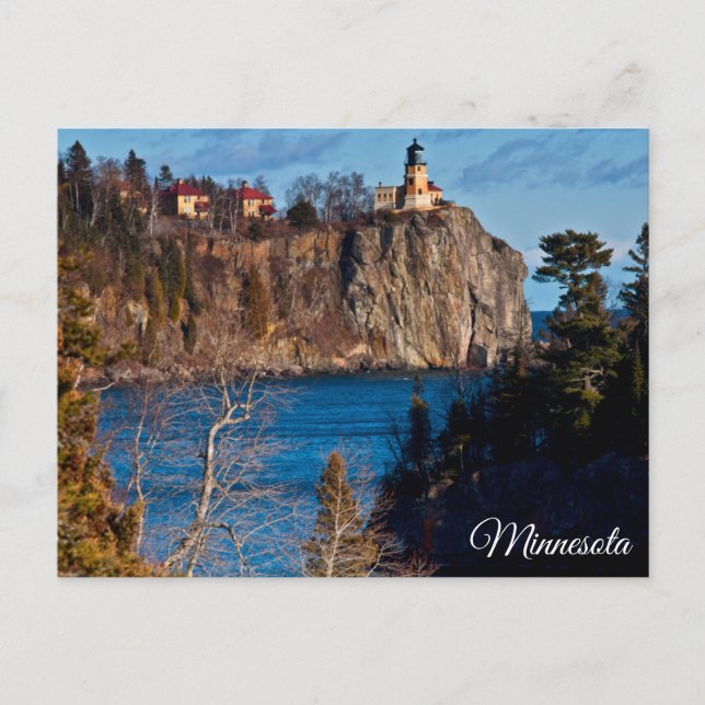 Postal Faro Split Rock Minnesota Rompecabezas (Anverso)