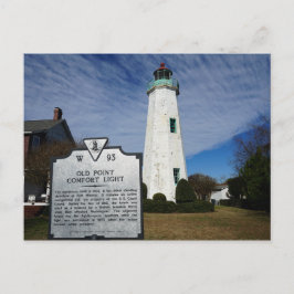 Postal Faro viejo de la comodidad del punto - Hampton,