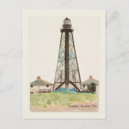 Postal Faro vintage de Sanibel Island Florida