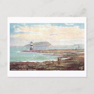 Postal Faro vintage de Trwyn Du en Gales