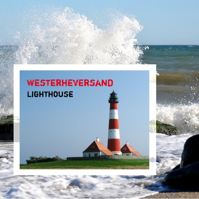 Postal Faro Westerhever, Mar de Wadden, Alemania (Subido por el creador)