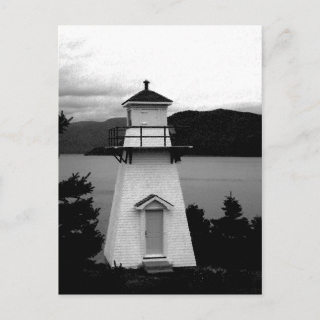Postal Faro, Woody Point, NL, Canadá (Anverso)