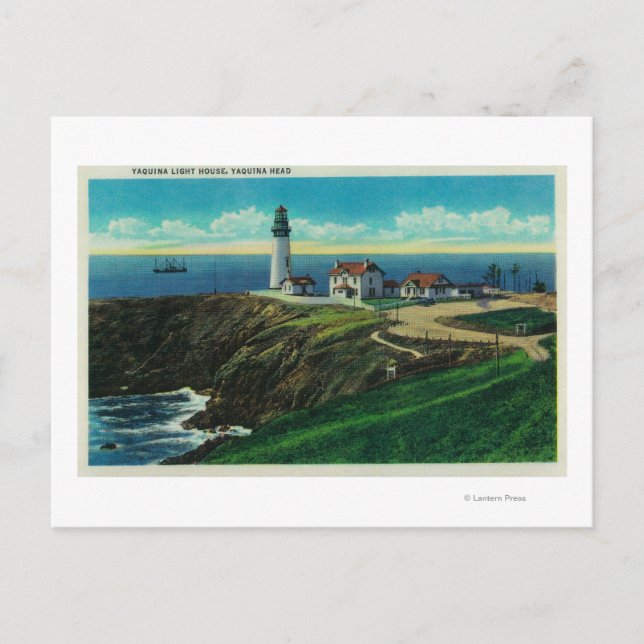 Postal Faro Yaquina y Yaquina HeadYaquina, OR (Anverso)