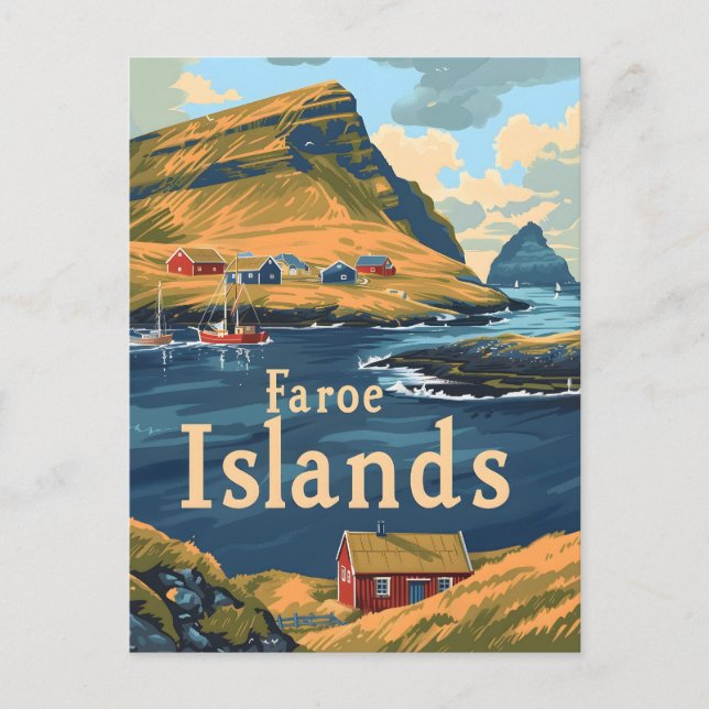 Postal Faroe Islands Travel (Anverso)