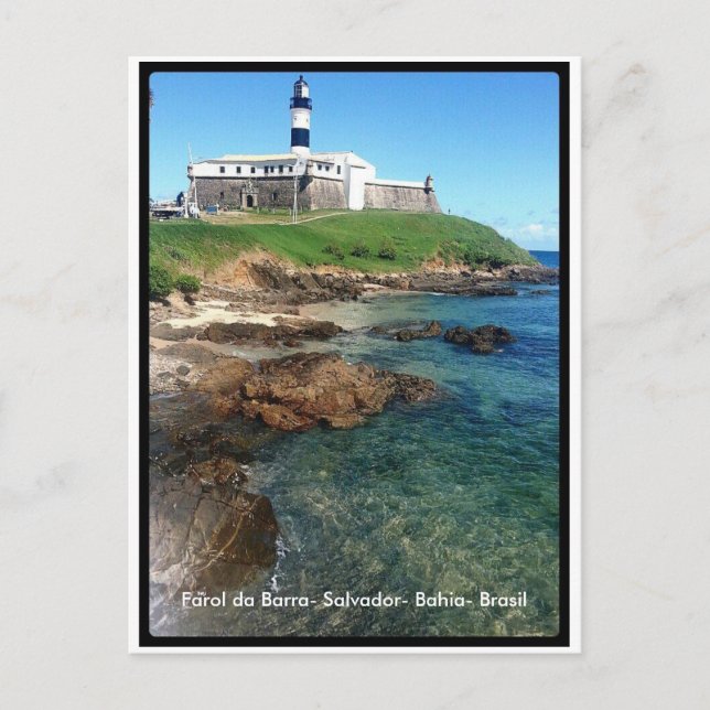 Postal Farol da Barra-Salvador-Bahía-Brasil (Anverso)