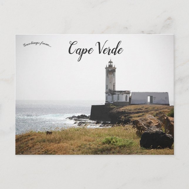 Postal Farol de D Maria Pia Cabo Verde (Anverso)