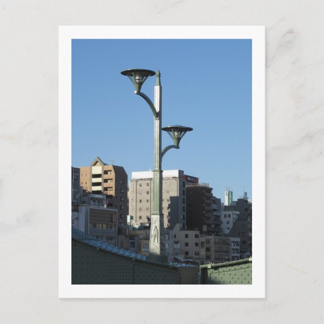 Postal Farolas de Tokio: Puente Umaya, Río Sumida (Anverso)