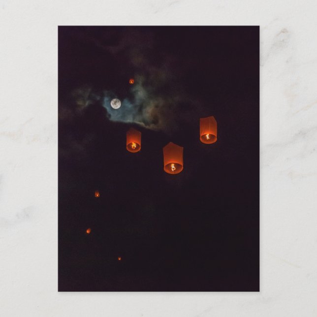 Postal Faroles en el cielo (Anverso)