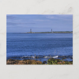 Postal Faros de Cabo Ann Twin - Postcard
