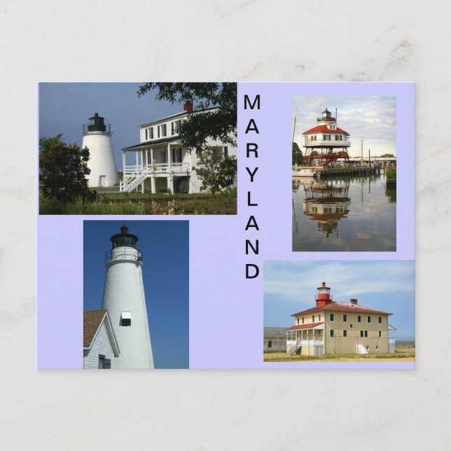Postal Faros de Maryland (Anverso)